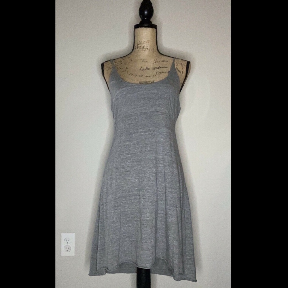 Chaser Triblend Strapback Empire Mini Dress Gray M